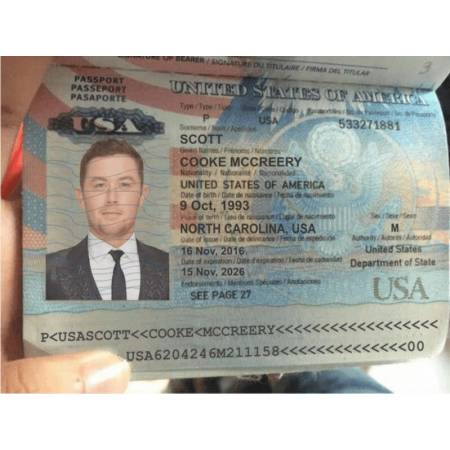 Real Passport of USA