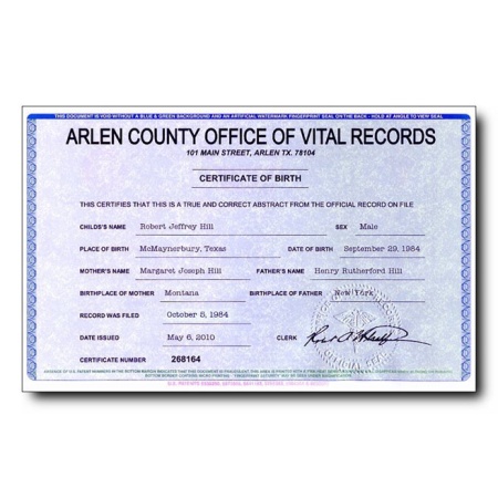 Fake Birth Certificate