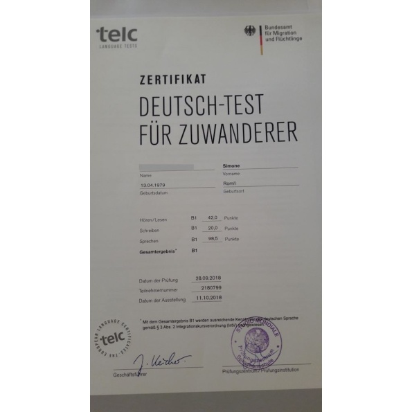 TestDaF-DSH certificates