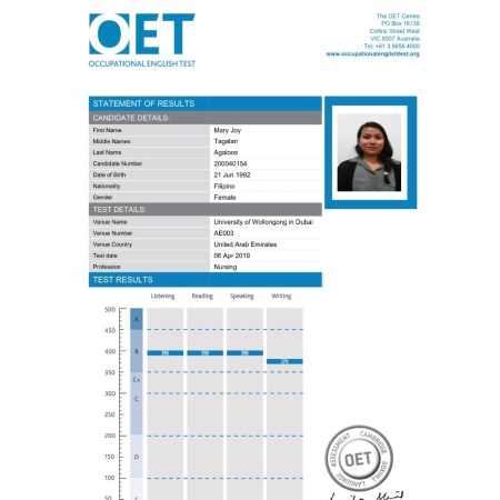 Buy Oet Certificate