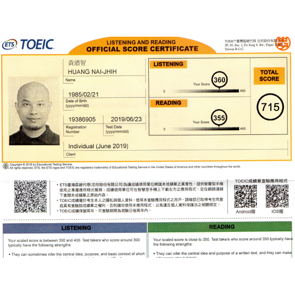 Buy Toeic Certificate